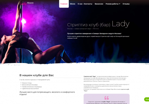 Портфолио стриптиз клуб Lady в Митино (Москва)